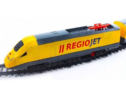 Rappa Vlak žlutý RegioJet se zvukem a světlem funkční model soupravy