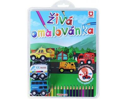 Rappa Živá omalovánka auta Televize, taxi, bus