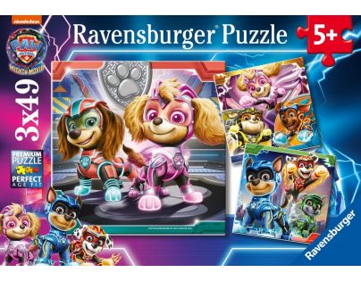 Ravensburger Puzzle Tlapková patrola ve velkofilmu 3 x 49 dílků