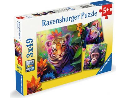 Ravensburger Zvířátka z džungle 3 x 49 dílků