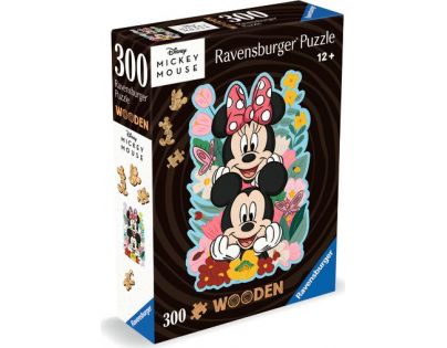 Ravensburger Dřevěné puzzle Disney Mickey a Minnie 300 dílků