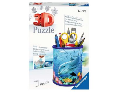 Ravensburger 3D Puzzle Stojan na tužky Podvodní svět Delfín 54 dílků