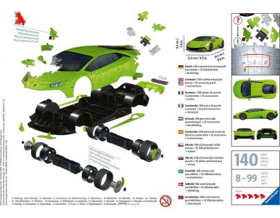 Ravensburger 3D Puzzle Lamborghini Huracán Evo zelené 108 dílků