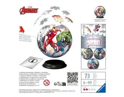 Ravensburger 3D PuzzleBall Marvel Avengers 72 dílků
