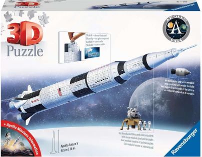 Ravensburger 3D Puzzle Vesmírná raketa Saturn V 432 dílků