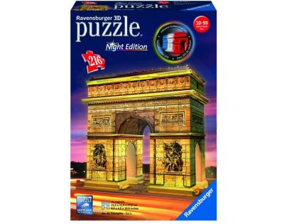 Ravensburger 3D Puzzle Noční edice Vítězný oblouk 216 dílků