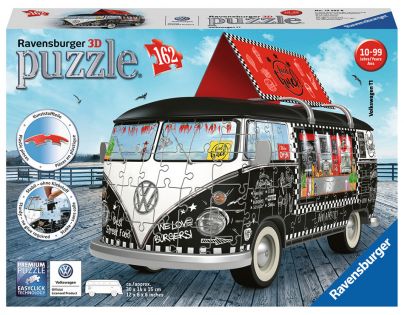 Ravensburger 3D Puzzle 125258 VW Autobus pojízdné občerstvení 162 dílků