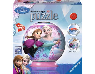 Ravensburger 3D puzzle Ledové království Puzzleball 108 dílků