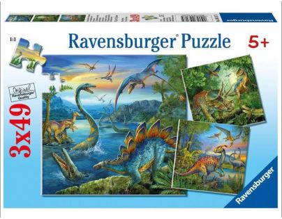 Ravensburger Puzzle Dinosauři 3 x 49 dílků
