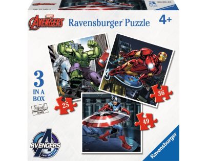 Ravensburger Disney Avengers Super tým hrdinů Puzzle 25,36,49 dílků