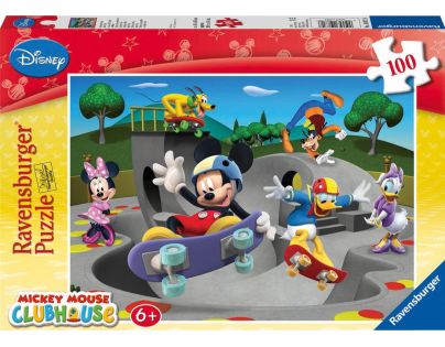 Ravensburger Disney Mickeyho zábavný skate klub puzzle 100 dílků