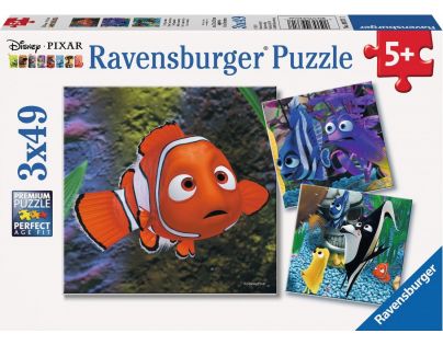 Ravensburger Disney Nemo V akváriu puzzle 3 x 49 dílků