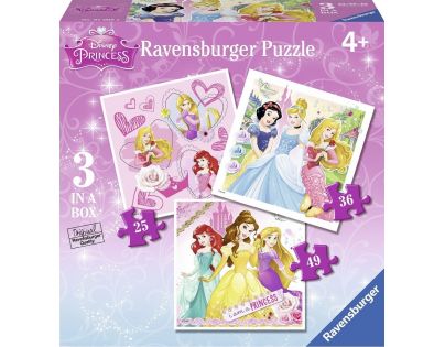 Ravensburger Disney princezny Já jsem princezna Puzzle 25, 36, 49 dílků