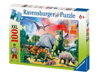Ravensburger Puzzle Mezi dinosaury 100 dílků
