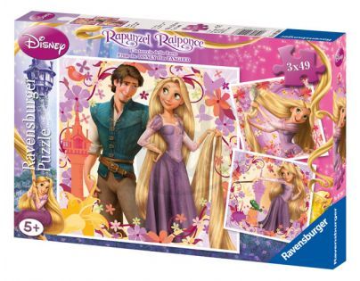 Ravensburger Puzzle Princezna na vlásku 3 x 49 dílků