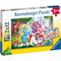 Ravensburger puzzle Kouzelný svět jednorožců 2 x 12 dílků 4