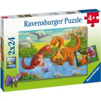 Ravensburger Puzzle Hraví dinosauři 2 x 24 dílků 4