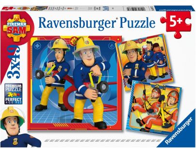 Ravensburger Puzzle Požárník Sam zachraňuje 3 x 49 dílků