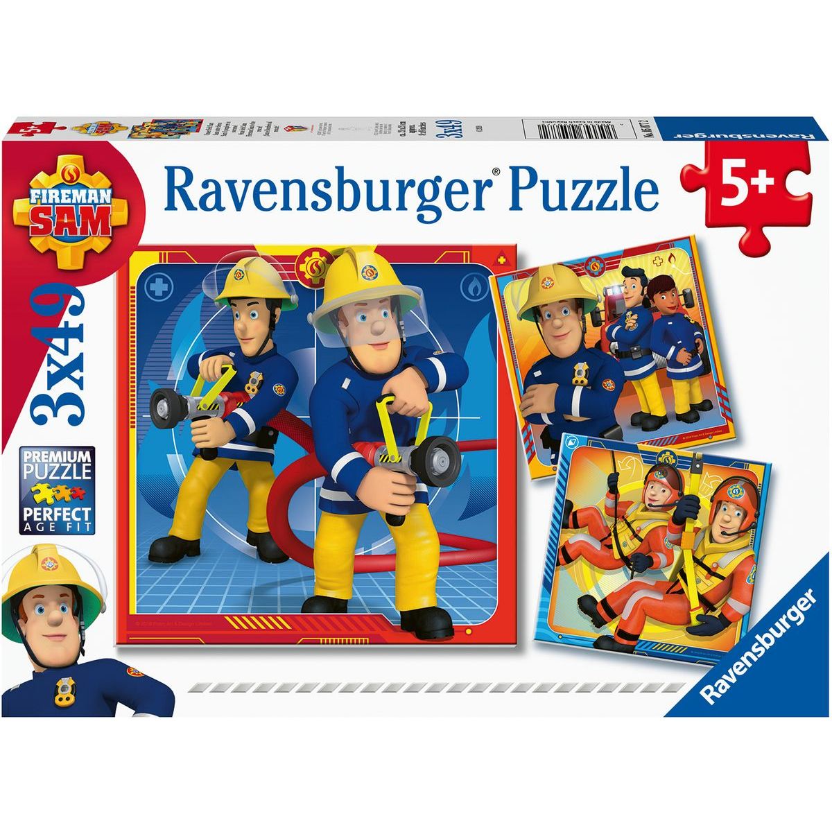 Ravensburger puzzle 050772 Požárník Sam zachraňuje 3x49 dílků