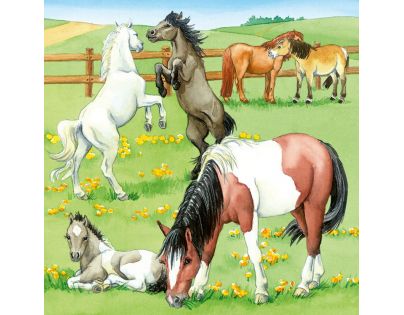 Ravensburger Puzzle Koně 3 x 49 dílků