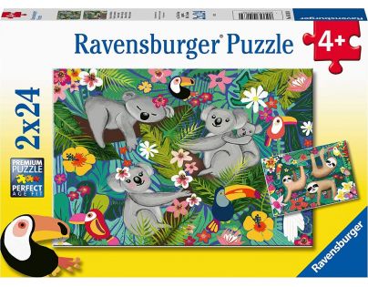 Ravensburger Puzzle Koaly a lenochodi 2 x 24 dílků