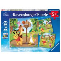 Ravensburger puzzle Disney Medvídek Pú Sportovní den 3 x 49 dílků