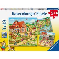 Ravensburger Puzzle Prázdniny na venkově 3 x 49 dílků