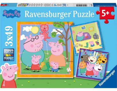 Ravensburger Puzzle Prasátko Peppa 3 x 49 dílků