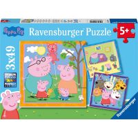 Ravensburger puzzle Prasátko Peppa 3 x 49 dílků