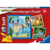 Ravensburger puzzle Vypusťte Pokémony 3 x 49 dílků