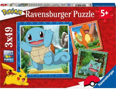 Ravensburger Puzzle Vypusťte Pokémony 3 x 49 dílků