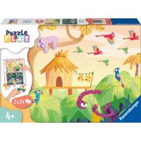Ravensburger puzzle Puzzle & Play Výprava do džungle 2 x 24 dílků