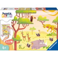 Ravensburger puzzle Puzzle & Play Dobrodružství na safari 2 x 24 dílků