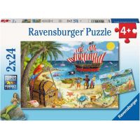 Ravensburger Puzzle Piráti a mořské víly 2 x 24 dílků