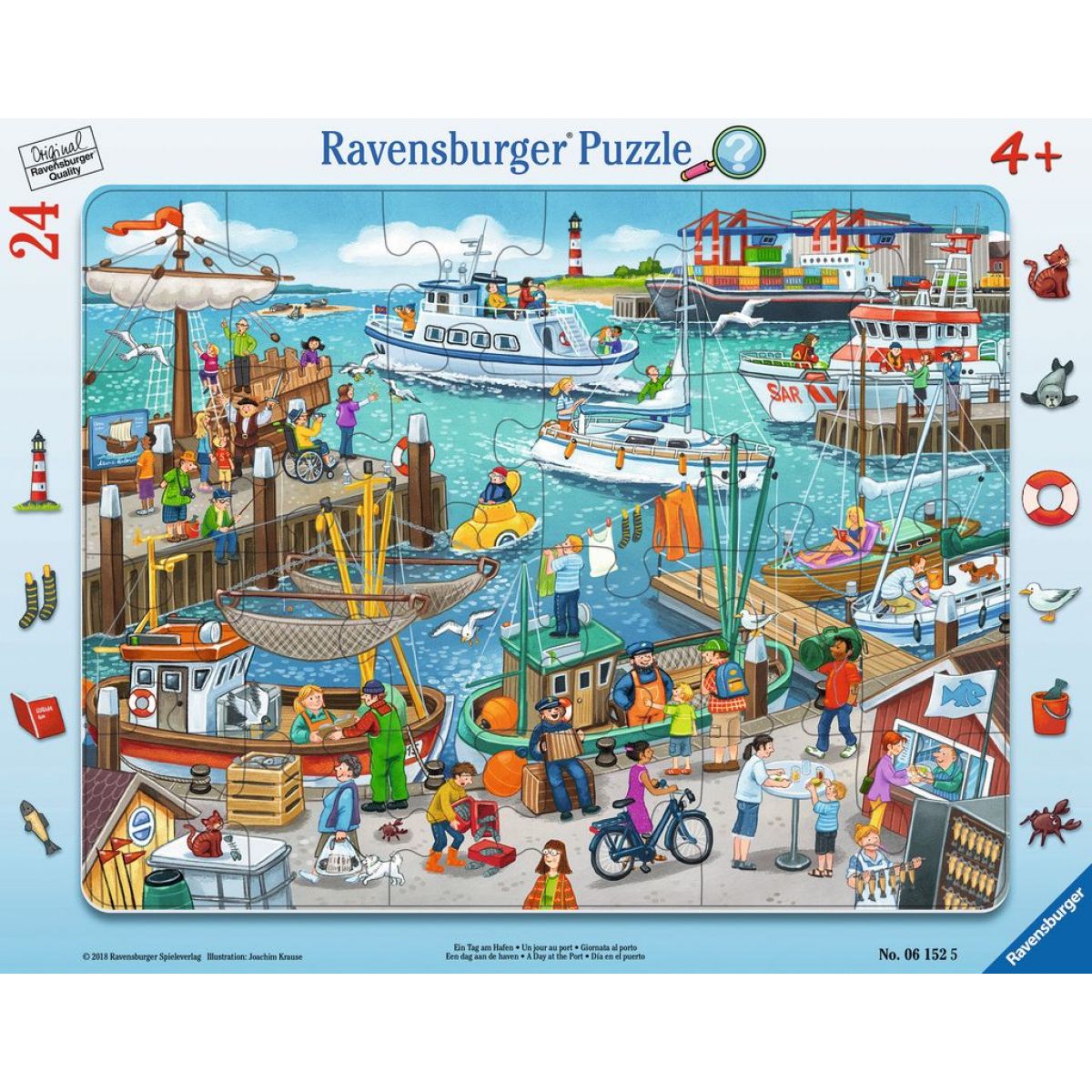 Ravensburger Puzzle 061525 Den v přístavu 24 dílků