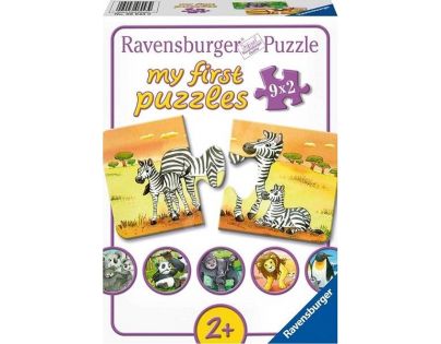 Ravensburger Puzzle Zvířecí rodinky 9x2 dílků