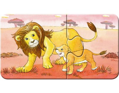 Ravensburger Puzzle Zvířecí rodinky 9x2 dílků