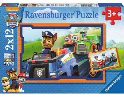 Ravensburger Puzzle Tlapková Patrola v nasazení 2 x 12 dílků