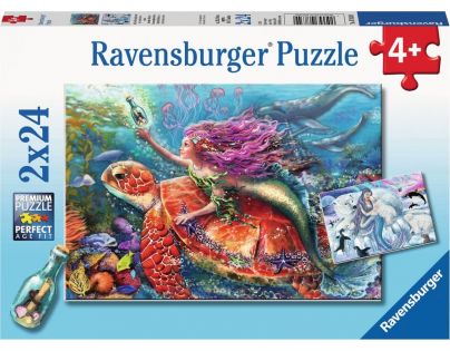 Ravensburger puzzle Příběhy mořské víly 2 x 24 dílků