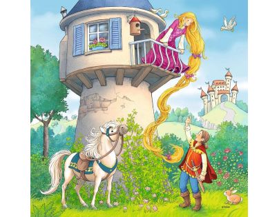 Ravensburger Puzzle Červená Karkulka a princezny 3 x 49 dílků