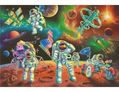 Ravensburger puzzle Přistání na měsíci 35 dílků