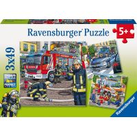 Ravensburger puzzle Záchranné složky v akci 3 x 49 dílků