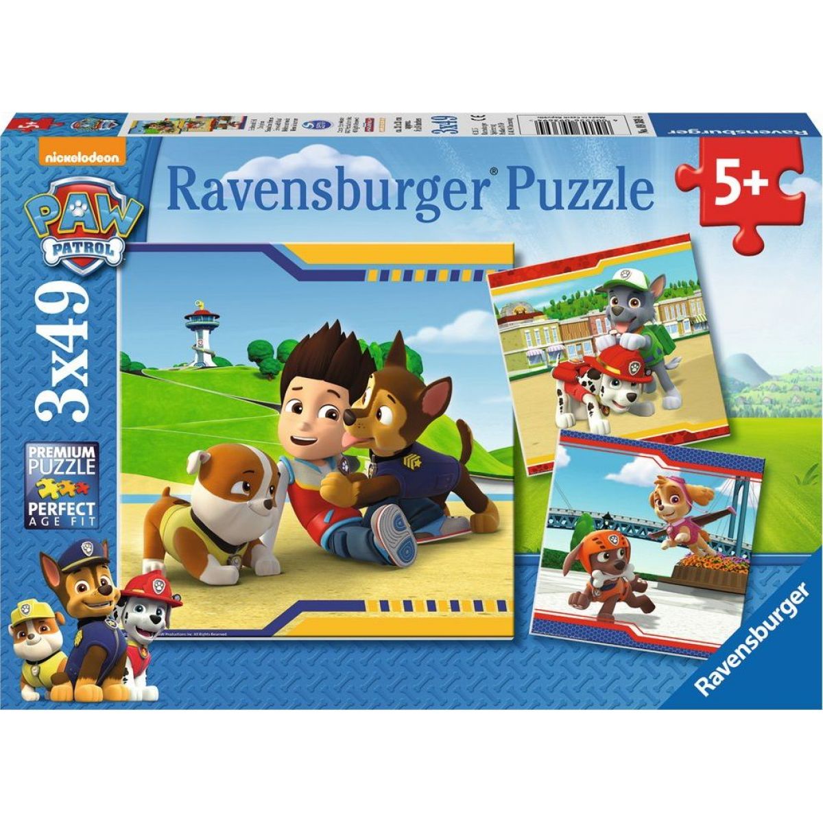Ravensburger puzzle 093694 Tlapková Patrola Chlupatí hrdinové 3x49 dílků