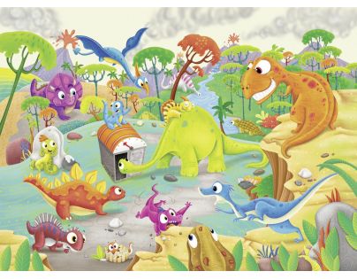Ravensburger puzzle Dinosauři a čas 60 dílků