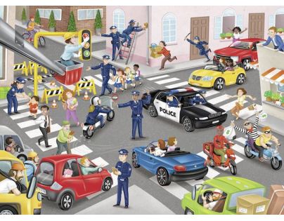 Ravensburger puzzle Policie na hlídce 100 XXL dílků