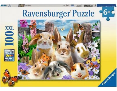 Ravensburger puzzle Zajícovo selfie 100 dílků