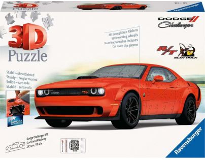 Ravensburger Puzzle Dodge Challenger R, T Scat Pack Widebody 108 dílků