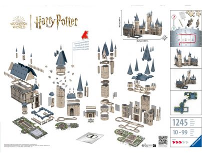 Ravensburger 3D Puzzle Harry Potter Bradavický hrad 2 v 1 Velká síň a Astronomická věž 1245 dílků