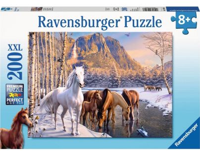 Ravensburger puzzle Koně v zimě 200 XXL dílků