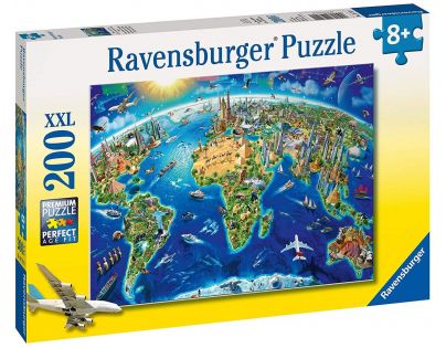 Ravensburger Puzzle Velká mapa světa 200 XXL dílků
